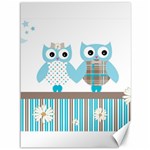 Owl Animal Daisy Flower Stripes Canvas 36  x 48   35.26 x46.15  Canvas - 1