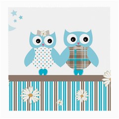 Owl Animal Daisy Flower Stripes Medium Glasses Cloth (2-side) by Sapixe