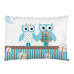 Owl Animal Daisy Flower Stripes Pillow Case by Sapixe