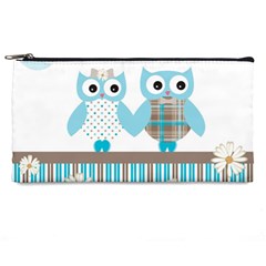 Owl Animal Daisy Flower Stripes Pencil Cases by Sapixe