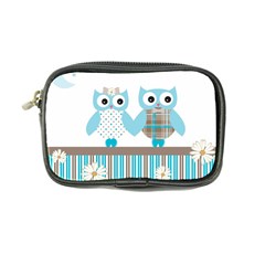 Owl Animal Daisy Flower Stripes Coin Purse by Sapixe