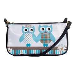 Owl Animal Daisy Flower Stripes Shoulder Clutch Bags by Sapixe