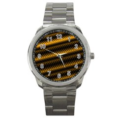 Ornament Stucco Close Pattern Art Sport Metal Watch