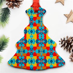 Pop Art Abstract Design Pattern Ornament (christmas Tree)  by Sapixe