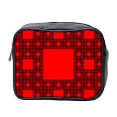 Sierpinski Carpet Plane Fractal Mini Toiletries Bag 2-side by Sapixe