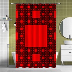 Sierpinski Carpet Plane Fractal Shower Curtain 48  X 72  (small)  by Sapixe