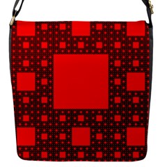 Sierpinski Carpet Plane Fractal Flap Messenger Bag (s) by Sapixe