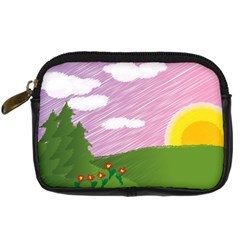 Pine Trees Trees Sunrise Sunset Digital Camera Cases by Sapixe