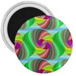 Seamless Pattern Twirl Spiral 3  Magnets Front