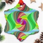 Seamless Pattern Twirl Spiral Ornament (Snowflake) Front