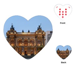 Municipal Theatre Of Sao Paulo Brazil Playing Cards (heart) 