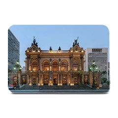 Municipal Theatre Of Sao Paulo Brazil Plate Mats by Sapixe