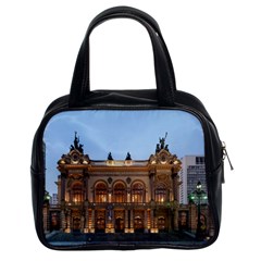 Municipal Theatre Of Sao Paulo Brazil Classic Handbags (2 Sides) by Sapixe