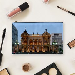 Municipal Theatre Of Sao Paulo Brazil Cosmetic Bag (medium)  by Sapixe