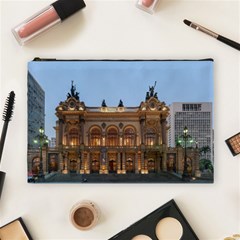 Municipal Theatre Of Sao Paulo Brazil Cosmetic Bag (large)  by Sapixe