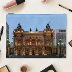 Municipal Theatre Of Sao Paulo Brazil Cosmetic Bag (xl) by Sapixe