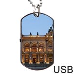 Municipal Theatre Of Sao Paulo Brazil Dog Tag USB Flash (One Side) Front