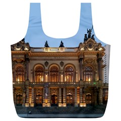 Municipal Theatre Of Sao Paulo Brazil Full Print Recycle Bags (l)  by Sapixe