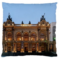 Municipal Theatre Of Sao Paulo Brazil Standard Flano Cushion Case (two Sides) by Sapixe