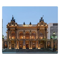 Municipal Theatre Of Sao Paulo Brazil Double Sided Flano Blanket (small)  by Sapixe