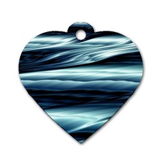 Texture Fractal Frax Hd Mathematics Dog Tag Heart (one Side) by Sapixe