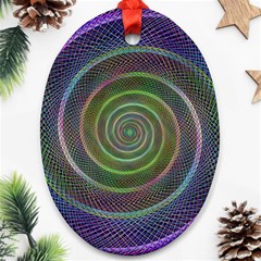 Spiral Fractal Digital Modern Ornament (oval) by Sapixe