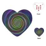 Spiral Fractal Digital Modern Playing Cards (Heart)  Front