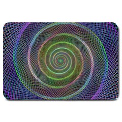 Spiral Fractal Digital Modern Large Doormat  by Sapixe