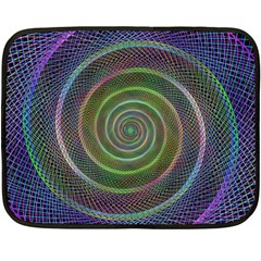 Spiral Fractal Digital Modern Fleece Blanket (mini) by Sapixe