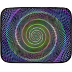 Spiral Fractal Digital Modern Fleece Blanket (Mini) 35 x27  Blanket