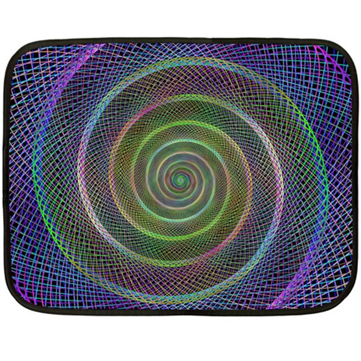 Spiral Fractal Digital Modern Fleece Blanket (Mini)