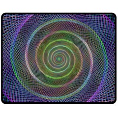 Spiral Fractal Digital Modern Fleece Blanket (medium)  by Sapixe