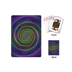 Spiral Fractal Digital Modern Playing Cards (mini)  by Sapixe