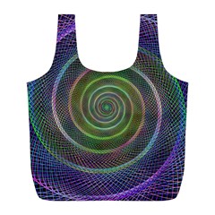 Spiral Fractal Digital Modern Full Print Recycle Bags (l)  by Sapixe