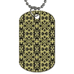 Golden Ornate Intricate Pattern Dog Tag (one Side) by dflcprints