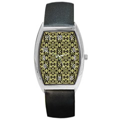 Golden Ornate Intricate Pattern Barrel Style Metal Watch by dflcprints