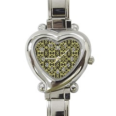 Golden Ornate Intricate Pattern Heart Italian Charm Watch by dflcprints