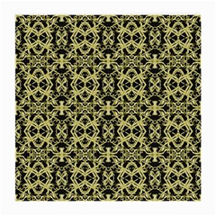 Golden Ornate Intricate Pattern Medium Glasses Cloth (2-side) by dflcprints