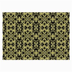 Golden Ornate Intricate Pattern Large Glasses Cloth by dflcprints