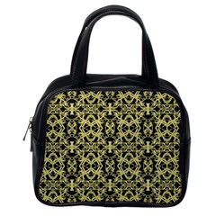 Golden Ornate Intricate Pattern Classic Handbags (one Side) by dflcprints