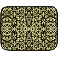 Golden Ornate Intricate Pattern Fleece Blanket (mini) by dflcprints