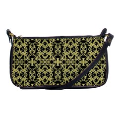 Golden Ornate Intricate Pattern Shoulder Clutch Bags by dflcprints