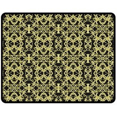 Golden Ornate Intricate Pattern Fleece Blanket (medium)  by dflcprints