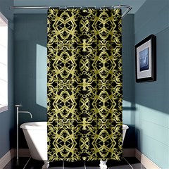 Golden Ornate Intricate Pattern Shower Curtain 36  X 72  (stall)  by dflcprints