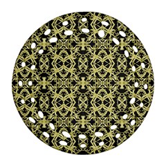 Golden Ornate Intricate Pattern Ornament (round Filigree) by dflcprints