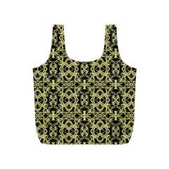 Golden Ornate Intricate Pattern Full Print Recycle Bags (s)  by dflcprints