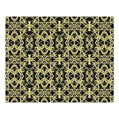 Golden Ornate Intricate Pattern Double Sided Flano Blanket (large)  by dflcprints