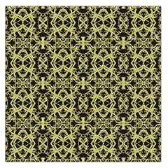 Golden Ornate Intricate Pattern Large Satin Scarf (square)