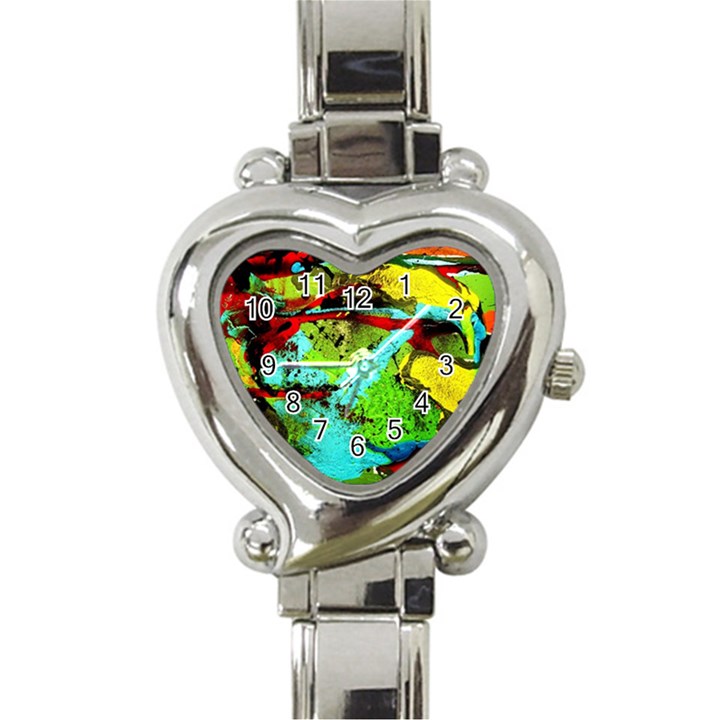 Yellow Dolphins   Blue Lagoon 6 Heart Italian Charm Watch