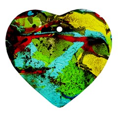 Yellow Dolphins   Blue Lagoon 6 Heart Ornament (two Sides) by bestdesignintheworld